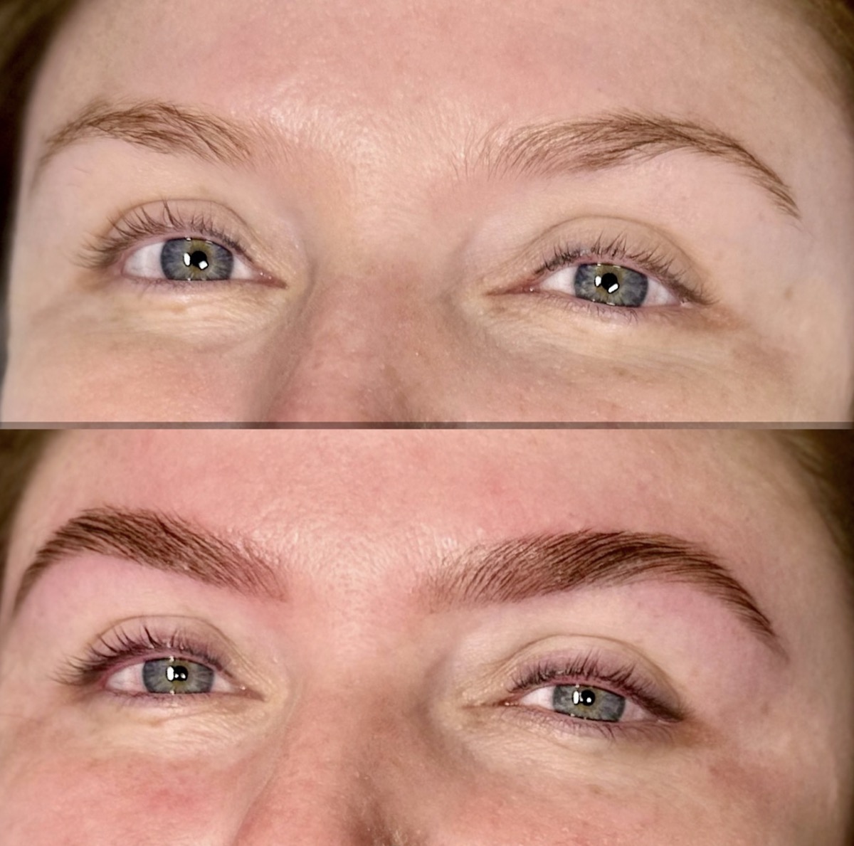 Custom color-matched eyebrow tinting