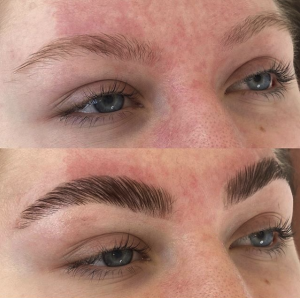 Brow Lamination Before and After