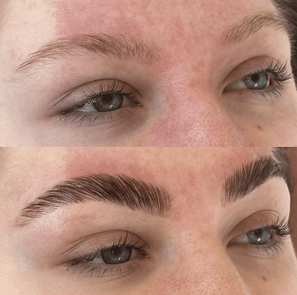 Brow Lamination Before and After