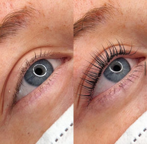 Eyelash Tinting before and after